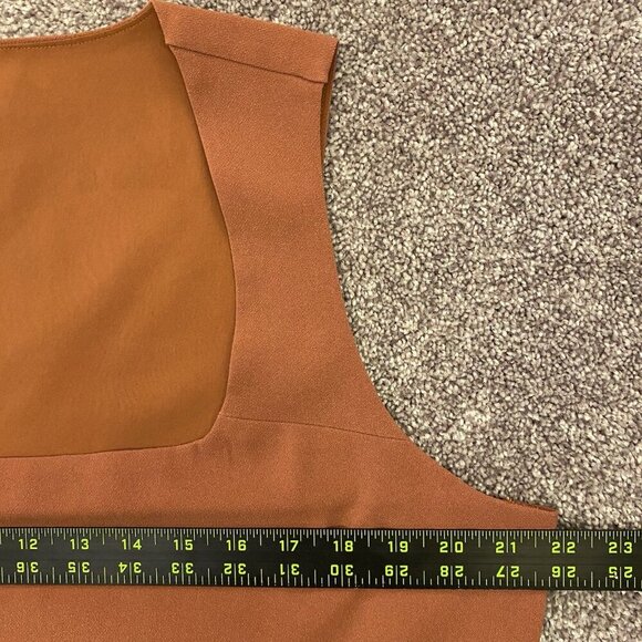 Express Women's Square Neck Cropped Tank Side Zipper Bullion Size XL - NWT $58 - Picture 11 of 16